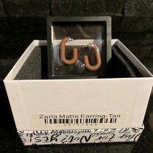 Sassy Jones Zaria Matte Earrings - Tan